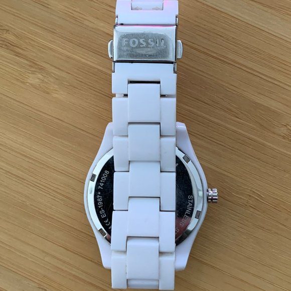 Fossil Ladies White Acrylic Watch - Picture 4 of 5